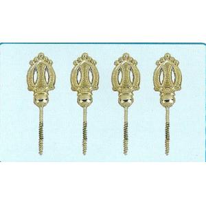 China Lightweight Coffin Hardware Metal Screws In Gold Colour For Funeral Products supplier