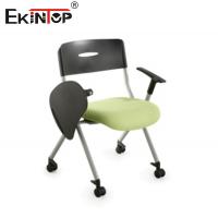 China Modern Foldable Chair With Writing Table Visitor Guest Mesh Back Office Training Chair on sale