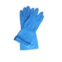 China Unflocked Lining Blue Nitrile Glove For Chemical Handling 8mil on sale
