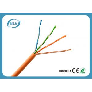 China 4 Pairs UTP Cat 5E Ethernet Lan Cable With Orange Or Red Jacket High Strength supplier