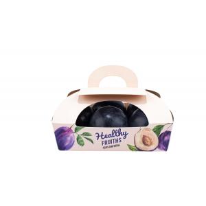 China Vegetable Fruit Kraft Paper Box With Handle Compostable Recyclable supplier