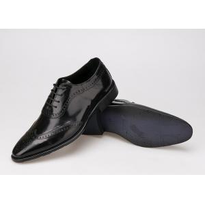 China Os calçados casuais do negócio dos homens negros, couro cinzelado de Oxfords atam acima sapatas do Brogue wholesale
