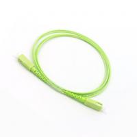 China PVC LSZH Sheath SC Patch Cord OM5 Fiber Lemon Green Color 125um for sale