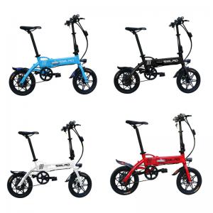 China Multishift 14 Inch Folding Electric Bike , 17kg Net Weight Mini Foldable E Bike supplier