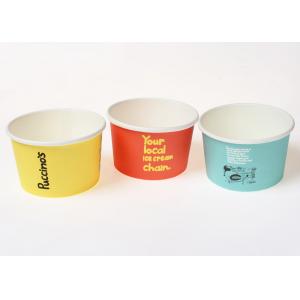 China PE Coated 5 Oz Paper Ice Cream Cups / Containers Food Grade Materials supplier