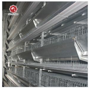 China Silver Star Breeding H Type Broiler Cage 3 / 4 Layer Can Be Customized Chicken Coop supplier