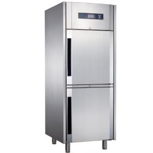 600L Upright Double Door Stainless Steel Fridge Air cooling for Kitchen