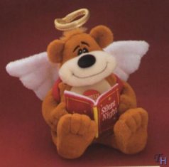 Stuffed Inspirational Reading Guardian Angel Teddy Bear Custom Plush Toys