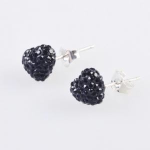 China Exquisite craftsmanship black stone and handcrafted crystal jewelry, 925 silver earings supplier