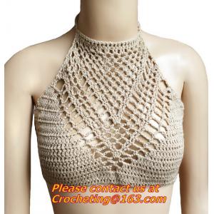 China Sexy Women Crochet Crop Top Summer Camisole Camis Sexy Hollow Out V-Neck Crochet Bustier supplier