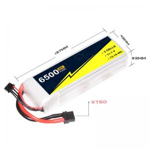 China Hardcase RC Car Lipo Battery 11.1V 3s 6500mah 60C /120c Rc Toy Accessories supplier