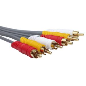 3RCA to 3RCA AV Adapter Cable Audio Cable Male to Male for Set Up Box Audio Video Converter Wire