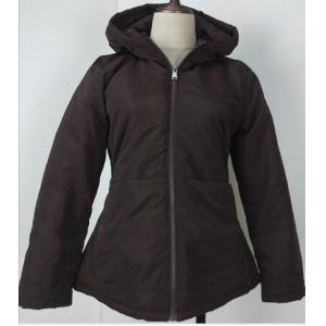 Polyester Black Ladies Light Padded Jacket Fix Hoody Microfiber Padding