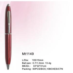 China Promotion ball  Metal Pens / Pen with  printed on barrel or clip MT1149 supplier