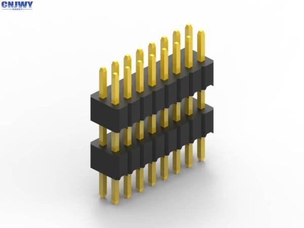 Universal 1.27 Pitch Pin Header , Square 40 Pin Header Connector 500 V Withstand Voltage