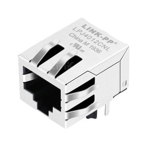 China XFMRS XFATM9-C1-4MS Compatible LINK-PP LPJ4012CNL 10/100 Base-T Tab vers le bas sans port unique LED 8 broches RJ 45 connecteur clé supplier