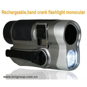 Portable Lighting Rechargeable,hand crank flashlight monocular Mobile Phone Chargers