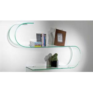Highly Adaptable Tempered Curved Glass Shelves , Store Glass Shelves