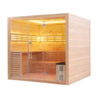 China Indoor Dry Steam Sauna Room Full Body Detox Sauna Cabin With Stove Heater on sale