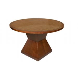 Round Wooden Dining Room Tables MDF Board For Restaurant , Modern Style