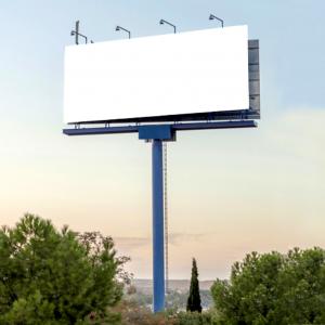 Outdoor Galvanized Steel Structures 35m Hot Dip Advertising Pole
