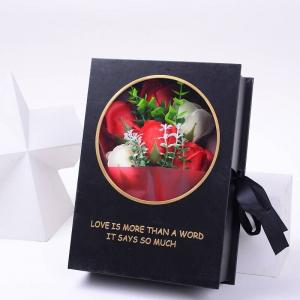 China Custom Luxury Valentines Gift Real Preserved Rose Decorative Flower In Round  and square flower Box with ribbon supplier