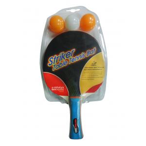 Raquettes simples de ping-pong de boursouflure de raquette avec 3 boules pour la récréation de famille
