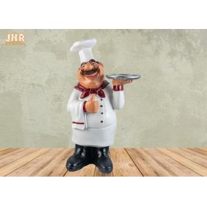 China Poly Chef Tabletop Statue Polyresin Statue Figurine Resin French Chef Sculpture supplier