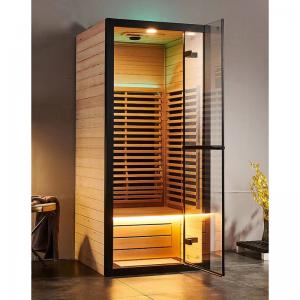 China Canadian Hemlock Spectrum 1 Person Dry Steam Infrared Sauna Room Home Spa Fitness supplier