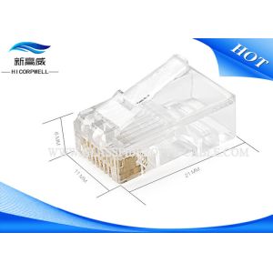 China L'or a plaqué le câble net d'Ethernet, câble LAN De réseau Ethernet de connecteur de CAT5 8p8c Rj45 supplier