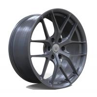 China Deep Concave Forged Wheels Brushed Black Monoblock Alloy Rims 20 Inch on sale
