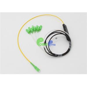 China Micro - Sealing Type 1*8 Fiber Optic PLC Splitter With Inlet 2mm Cable And Outlet 0.9mm Cable wholesale