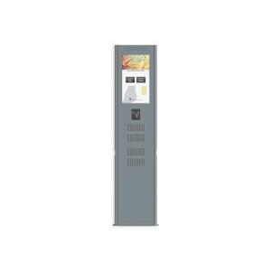 24 Port Sharing Rental Station Movable Charging Kiosk With 22 Inch Advertising LCD Screen