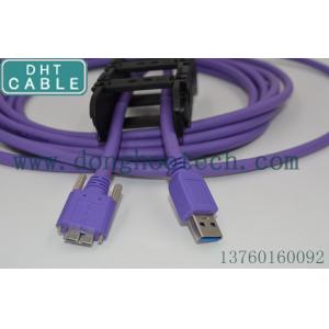 China Screw Lock Camera USB Cable , Micro USB 3.0 Shield Good Signal High Flex Cable supplier