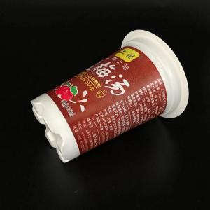 China 350ml Round Plastic Yogurt Cup With Lids Multicolour supplier