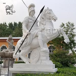 China marble greek warrior sculpture life size stone carved garden statue supplier
