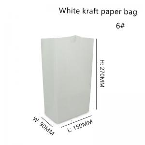 China Recyclable 60gsm 70gsm White Kraft Paper Carry Bags For Food Packaging supplier