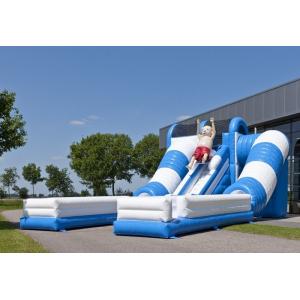 China Blue / White Tunnel Commercial Inflatable Slide Safety Giant Inflatable Slide Rental supplier