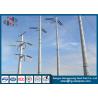 Hot Dip Galvanized Steel Power Pole , Electrical Transmission Poles 450 Dan