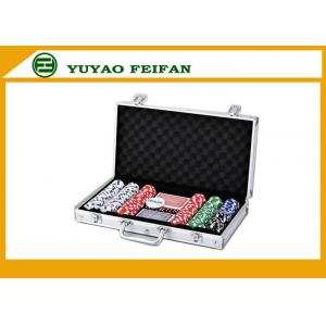 China 6 Colors Professional Poker Chips Sets For Casino 300 Pcs Round Corner supplier