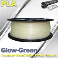 China 1.75mm / 3.0mm PLA Filament Glow in Dark Green for 3D Printer on sale