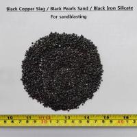 Black Copper slag black Iron-silicate black pearls sand mesh 20/40 for sandblasting medium