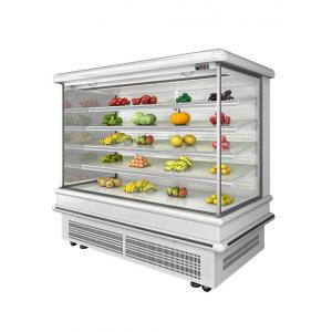 Vertical Refrigerated Cooler Display Case Air Curtain Open Chiller For Vegetables And Fruits