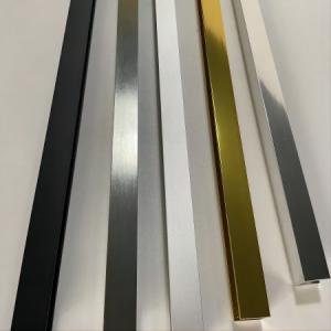 10mm Aluminium U Channel Brushed Gold Aluminium U Profile For Glass Wall