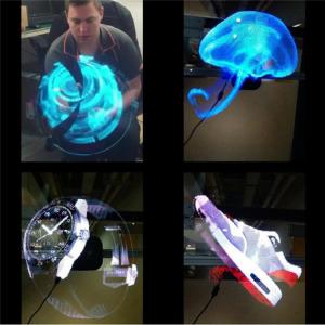 China Electronic Hologram Projector 3D LED Holographic Advertising Display Fan 42cm Diameter wholesale