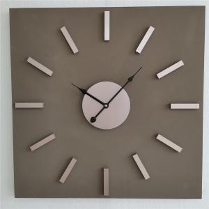 China A0001 Grey Square Quartz Movement Decorative Wooden Clocks supplier