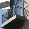 Trilhos de alumínio exteriores para escadas, trilhos exteriores da mão da mão