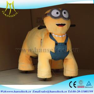 Hansel Guangzhou hot sale coin operated zippy ride battery operated plush animal scooters