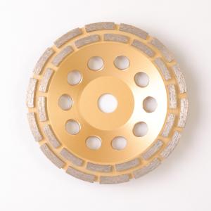 China Double Row Diamond Grinding Cup Wheel , 5 Inch 4 Inch Diamond Grinding Wheel supplier