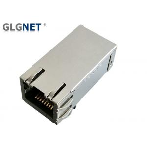 10 Gigabit Ethernet Rj45 Low Profile Connector Right Angle With LED EMI Tabs
